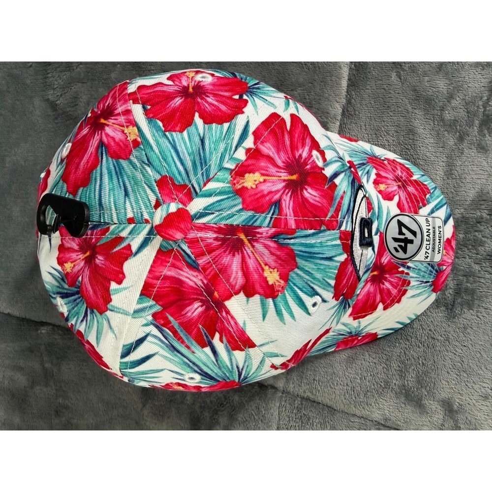 Brooklyn Nets 47 Brand Floral Sharon Women’s Clean Up Hat Adjustable NWT NBA Cap - Picture 2 of 8